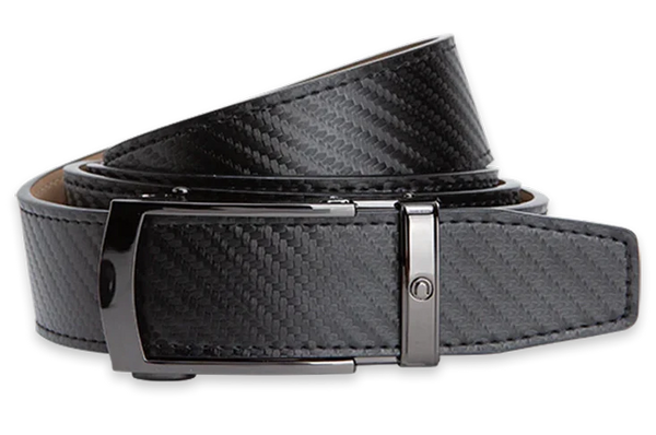 Nexbelt Vetica Carbon Black, 1 3/8" Strap, Dress Belt