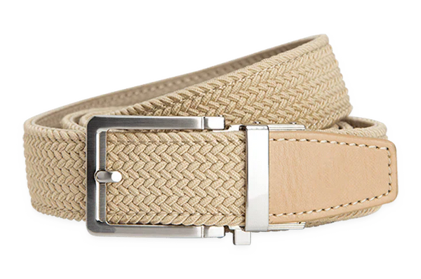 Nexbelt Braided Tan, 1 3/8" Strap, Golf Belt