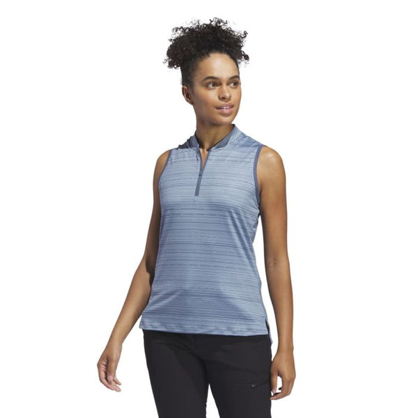 Adidas Women's Ultimate365 Stripe Sleeveless Polo 24