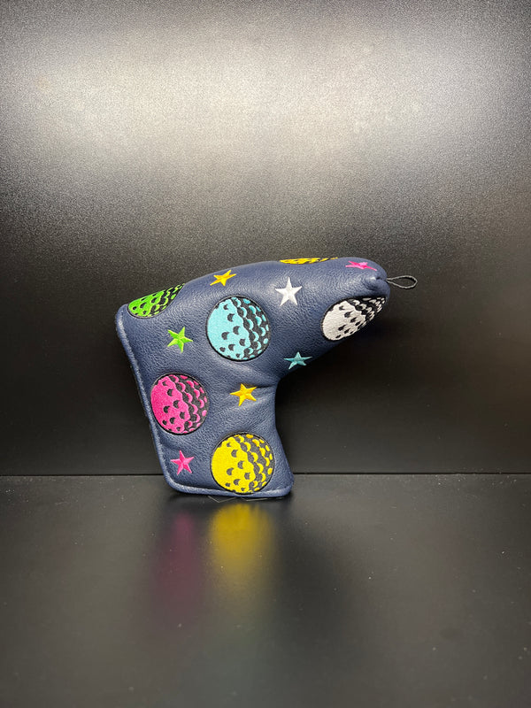 Multicolor Stars and Golf Balls Headcover