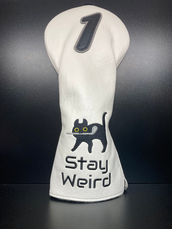 Stay Weird Black Cat Headcover